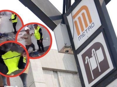 Hombre GOLPEA a policía del Metro tras presuntamente acosar a una mujer en Pantitlán | VIDEO