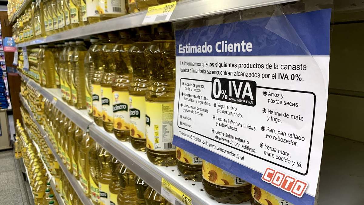 Productos sin IVA. Fuente: (Twitter)