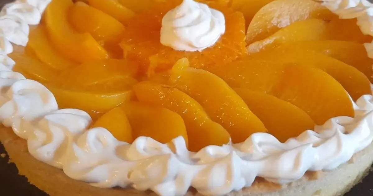 Tarta de duraznos. Fuente: (Instagram)