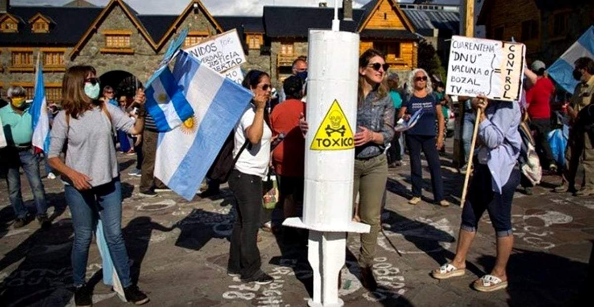 Protesta en Bariloche. Fuente: (El Destape)