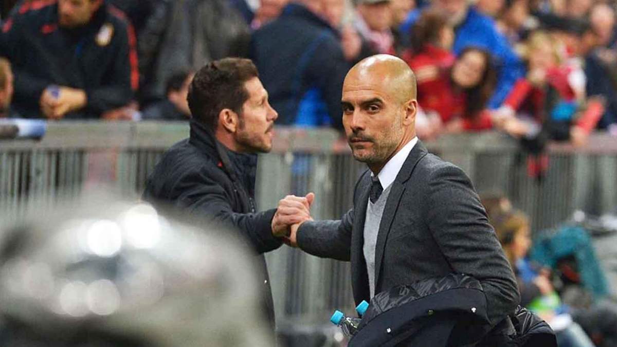 Guardiola y Simeone. Fuente: (Twitter).