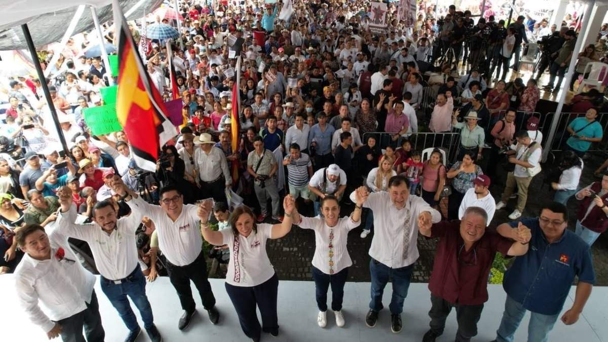 Claudia Sheinbaum en Santiago Tuxtla, Veracruz