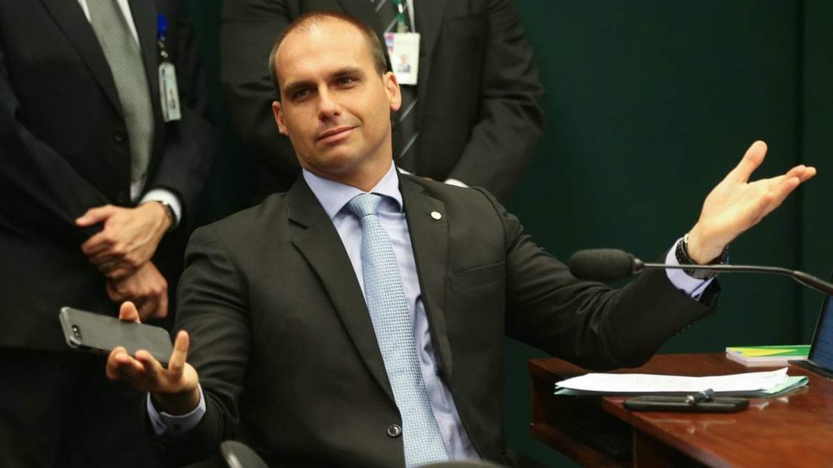 Eduardo Bolsonaro, diputado nacional de Brasil e hijo del presidente Jair Bolsonaro. Fuente: (Twitter)