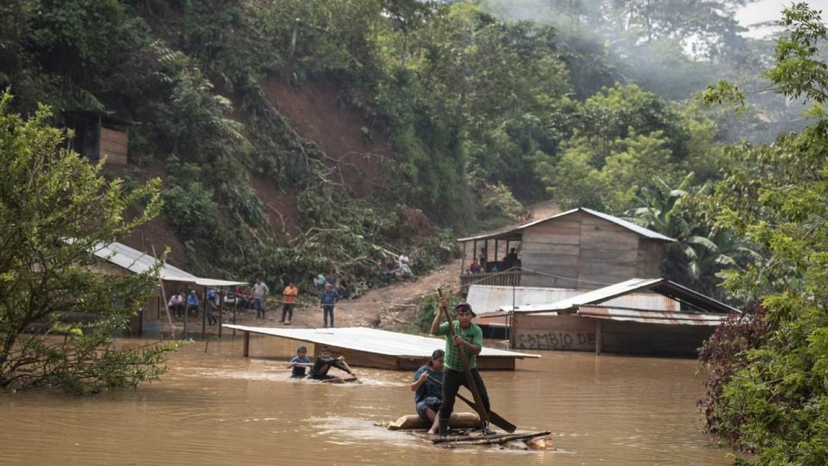 Alta Verapaz, Guatemala, tras el paso del huracán Eta. Fuente: (Twitter)