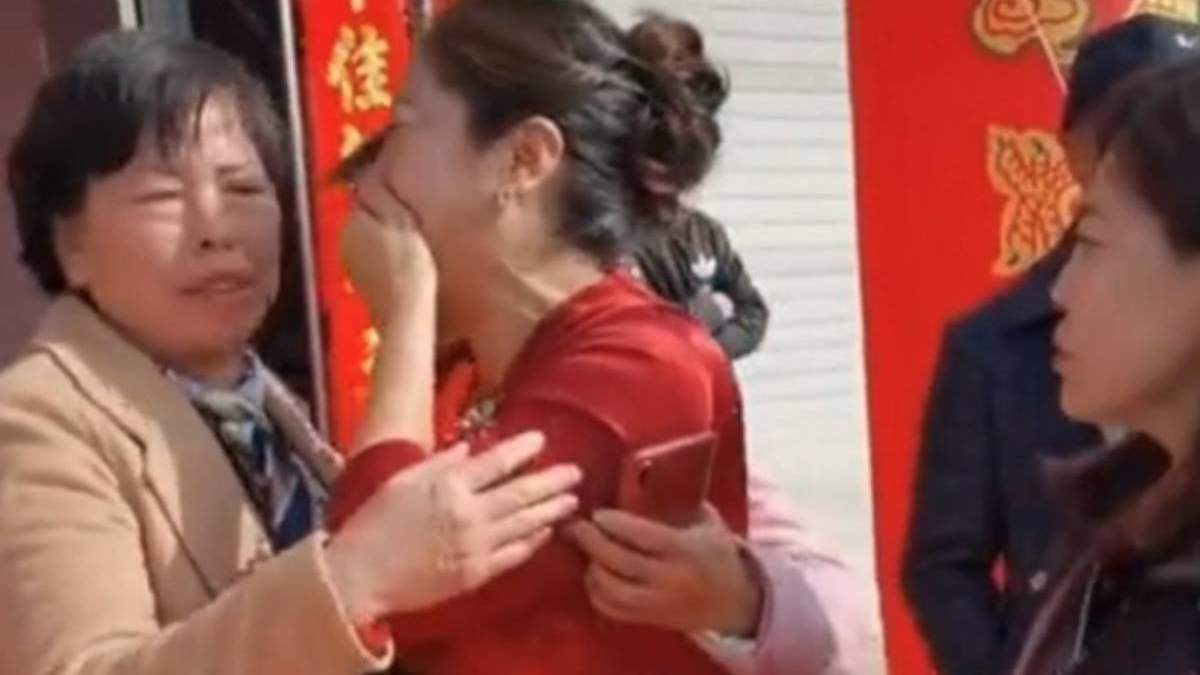 Imágenes que publicaron medios chinos sobre lo ocurrido en la ceremonia