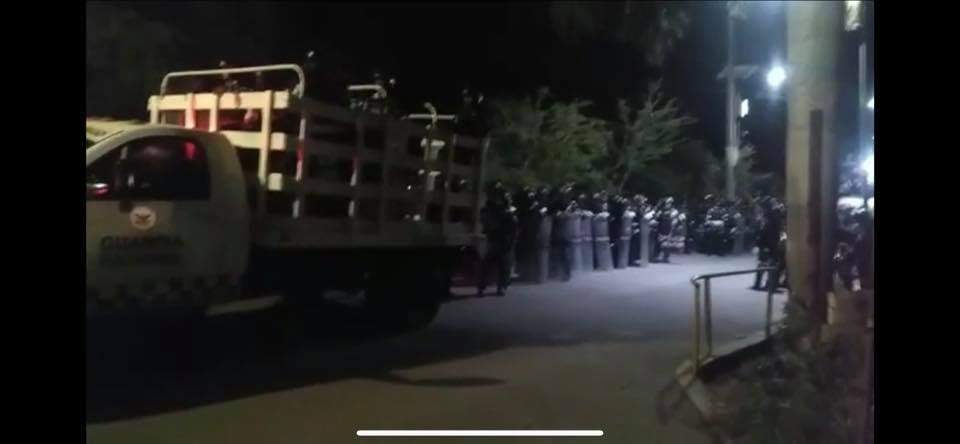 El desalojo por parte de la Guardia Nacional ocurrió en la madrugada. Foto: especial