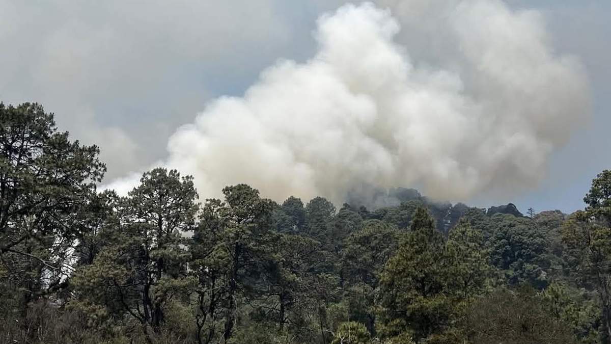 Jornada complicada de incendios forestales en Tepoztlán
