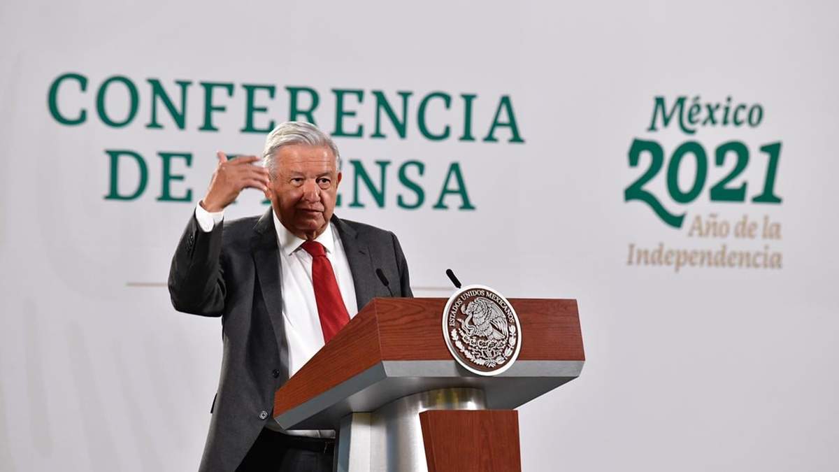 El presidente López Obrador en Palacio Nacional