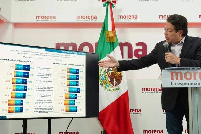 Mario Delgado presenta encuesta del INE