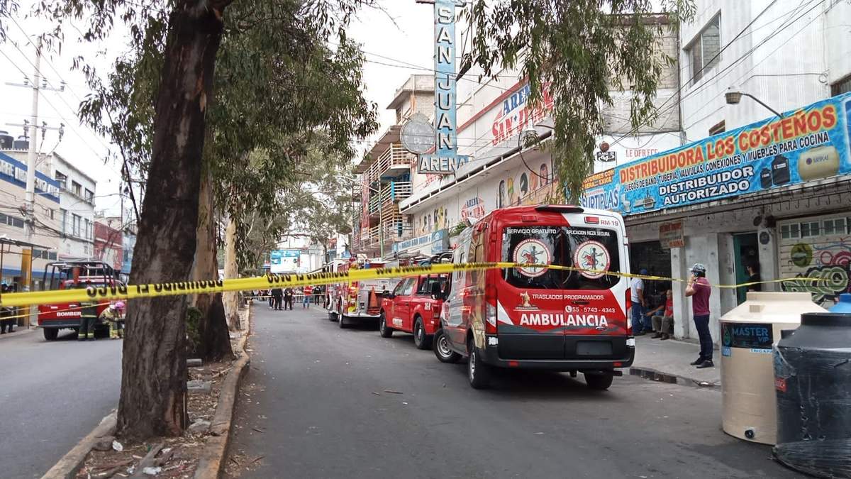 Zona restringida por incendio en la Arena San Juan