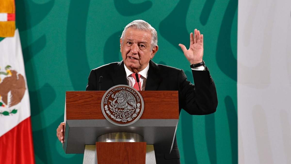 El presidente López Obrador en Palacio Nacional