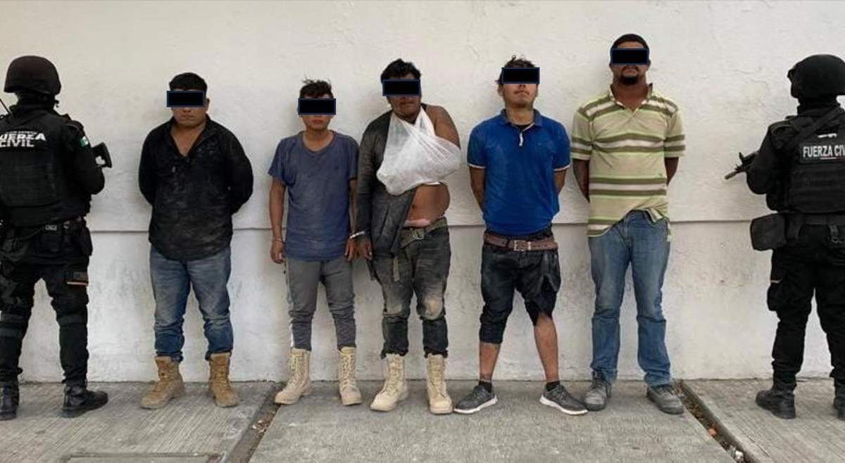 Elementos de Fuerza Civil detuvieron a cinco personas armadas en el municipio de Anáhuac, NL