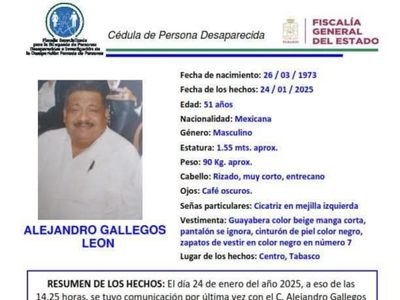 Desaparece el periodista Alejandro Gallegos, director de La Voz del Pueblo en Tabasco