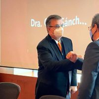 Moctezuma aparece con Ebrard, dos días después de ser nombrado embajador en EU