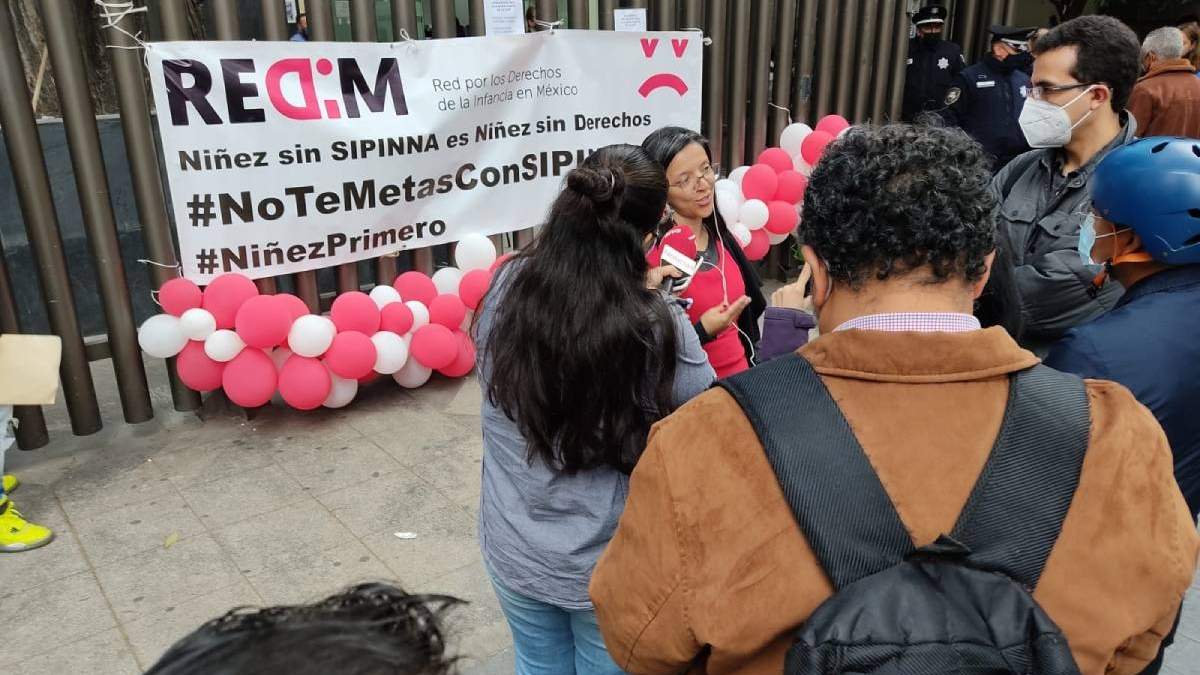 Manifestación a favor del Sistema de Protección Integral de Niñas, Niños y Adolescentes