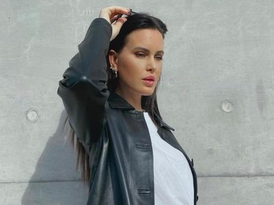 A su manera: Natalie Weber festejó el triunfo de la selección italiana
