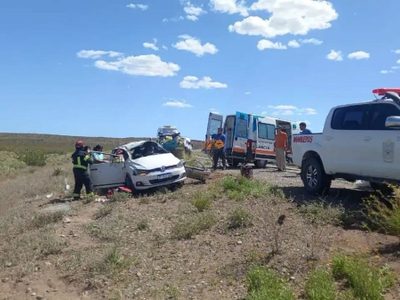 Dos heridos graves en un accidente vial en Picún Leufú