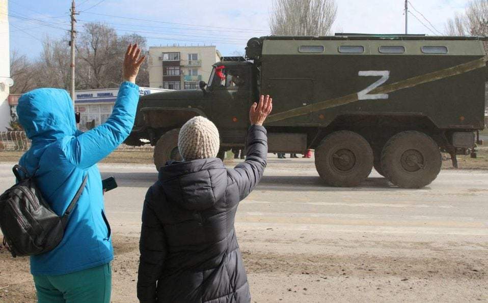La letra 'Z' puede verse en vehículos militares rusos