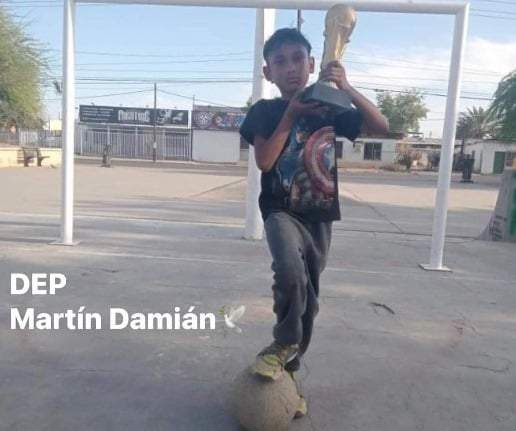 El menor Martín Damián. Víctima de bullying
