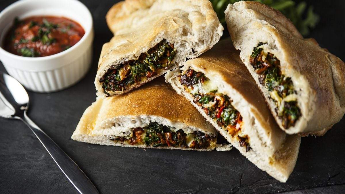 Calzone vegetariano. Fuente: (Instagram)