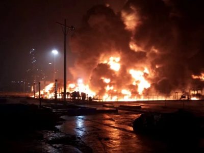 Incendio provocado por tormenta eléctrica en la Refinería Madero deja un contratista de Pemex muerto