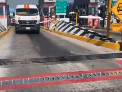 Inicia operaciones el sistema "ponchallantas" en la caseta Las Américas de Ecatepec