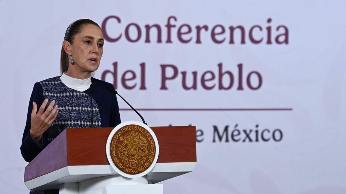 La presidenta Claudia Sheinbaum en la conferencia matutina de Palacio Nacional, el miércoles 28 de enero de 2026