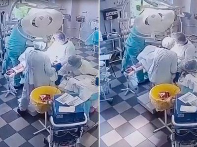 El impactante video de médicos rusos operando durante el terremoto