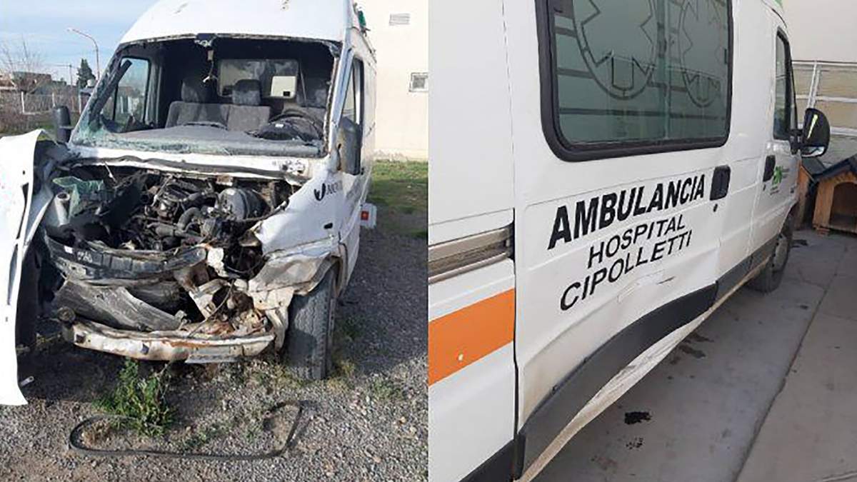Ambulancia fuera de servicio. Fuente: (Twitter)