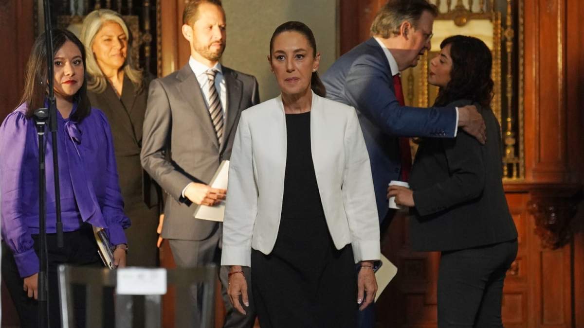 La presidenta durante la conferencia matutina