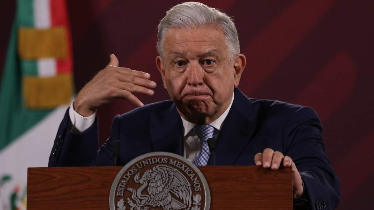 El presidente durante la conferencia matutina de este miércoles en Palacio Nacional