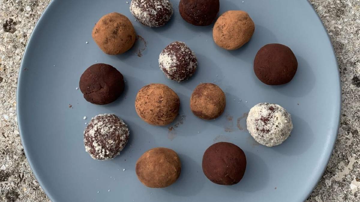 Trufas de chocolate y garbanzos. Fuente: (Instagram)
