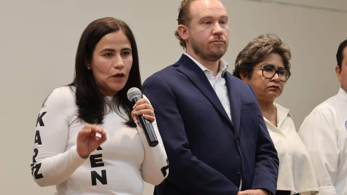 Karen Quiroga , respaldada por el candidato a jefe de Gobierno Santiago Taboada