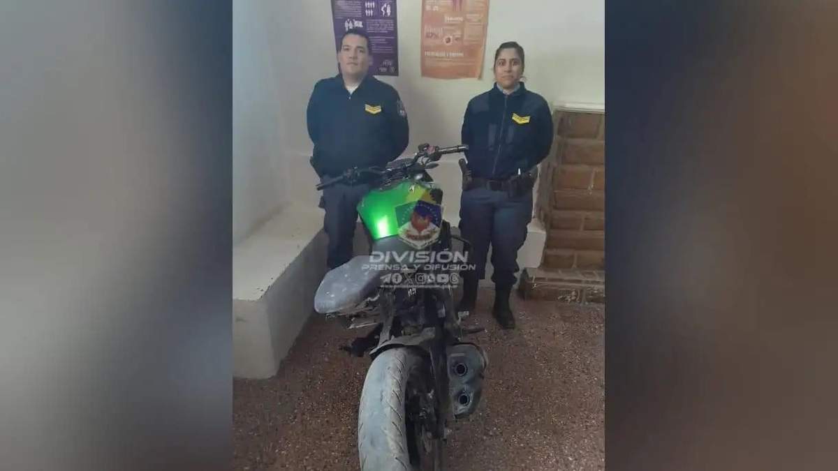 Moto recuperada. Fuente: (Policía de Neuquén)