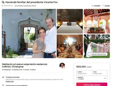 Fox niega que rente la Hacienda San Cristóbal en Airbnb por 203 mil pesos la noche