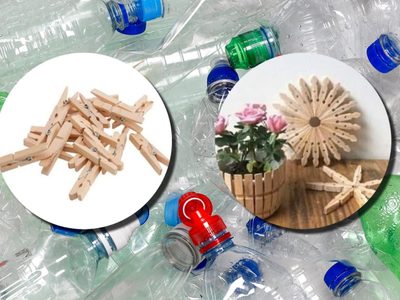 No tires los envases plásticos ni los broches para tender la ropa: creá esta maceta súper chic