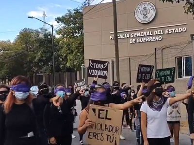 "Un violador no será gobernador" claman feministas ante FGE de Guerrero por caso de Felix Salgado