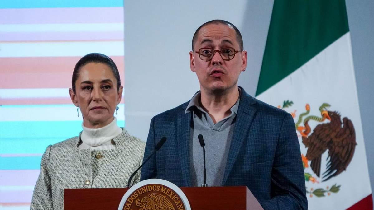 La presidenta Claudia Sheinbaum y José Antonio Peña Merino, titular de la Agencia de Transformación Digital