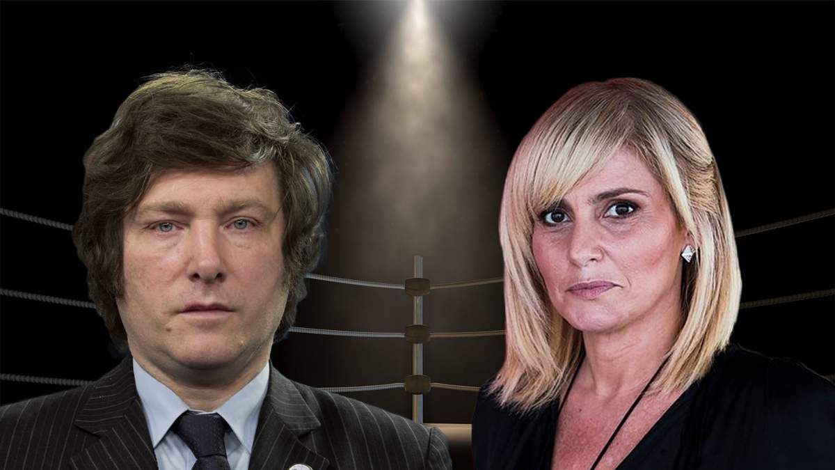 Romina Manguel y Javier Milei. Fuente: (Minuto Neuquén)