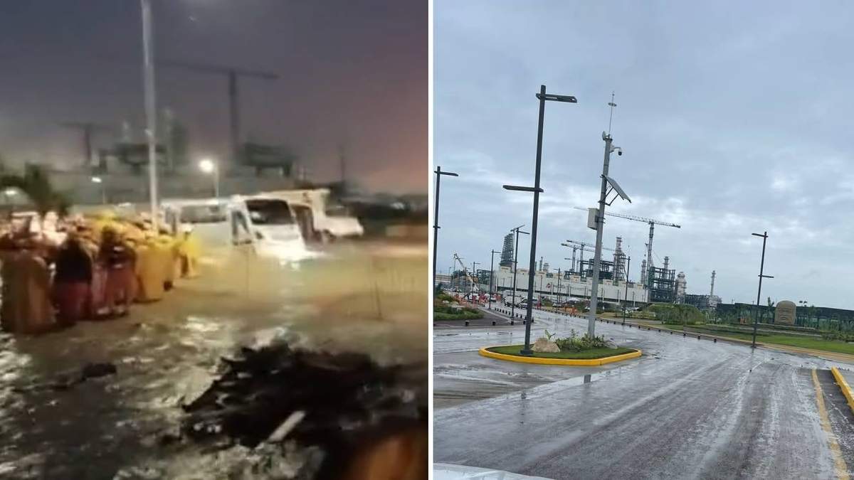 Dos Bocas durante y después de las fuertes lluvias