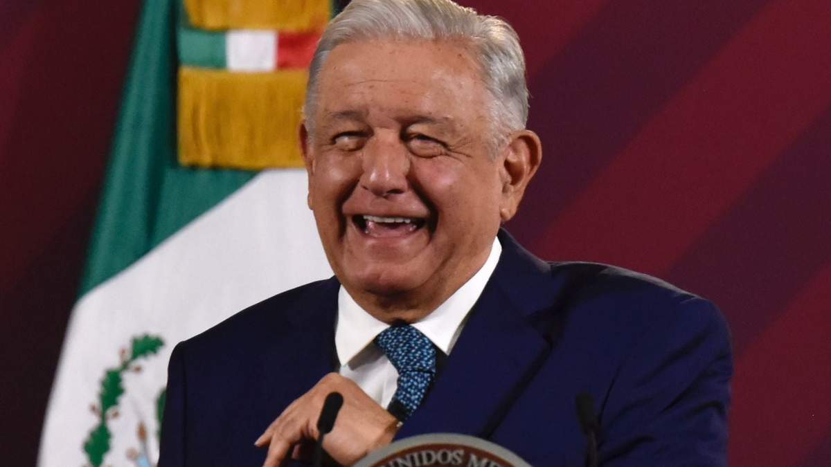 El presidente durante la conferencia de este martes en Palacio Nacional