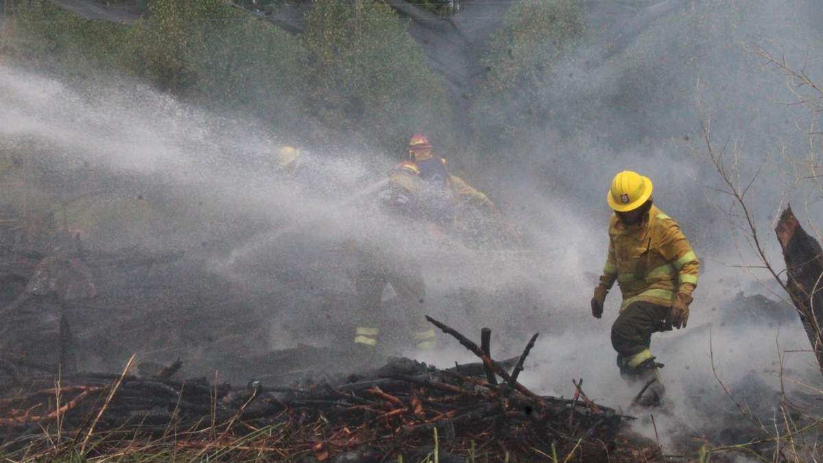 Incendio en Chacra de Moño Azul. Fuente: (Facebook)