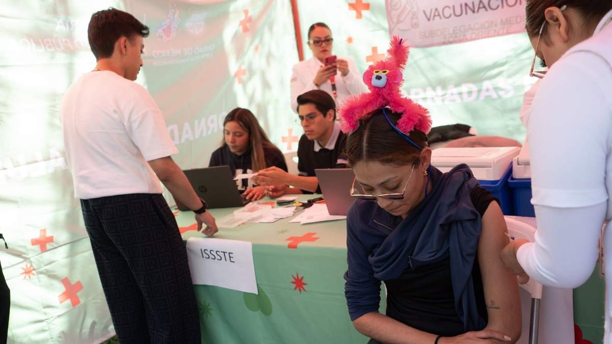 Aplicación de la vacuna contra el sarampión en la CDMX