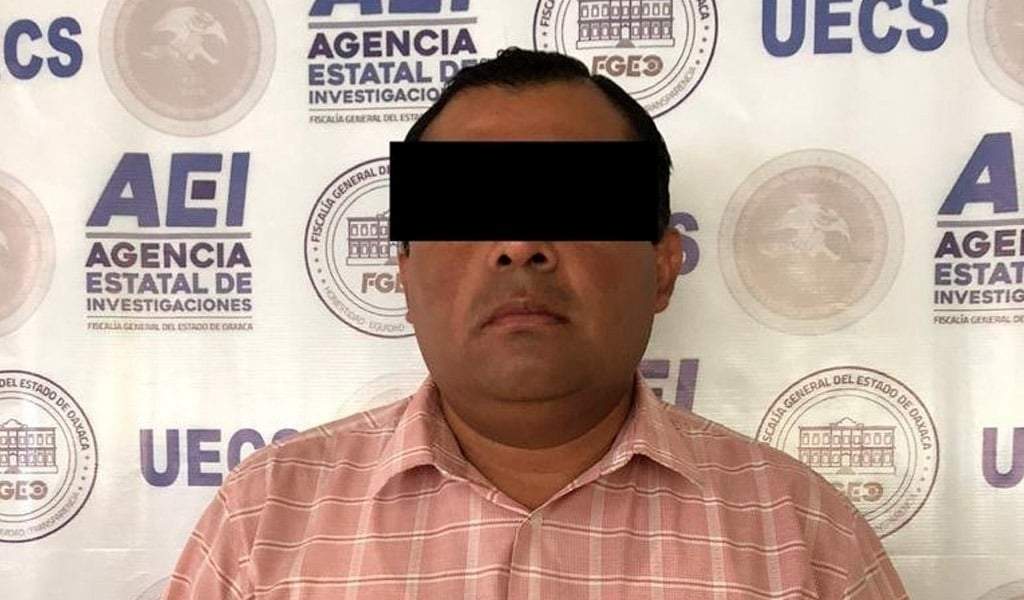 Ulises G.B., exfuncionario del Registro Civil de Oaxaca, detenido por su relación con el Cártel del Despojo