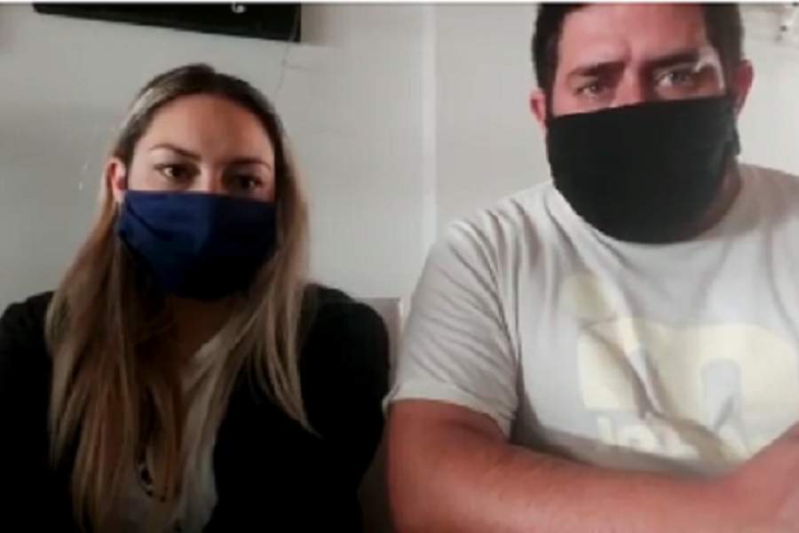 Carina Riccomini y su esposo
