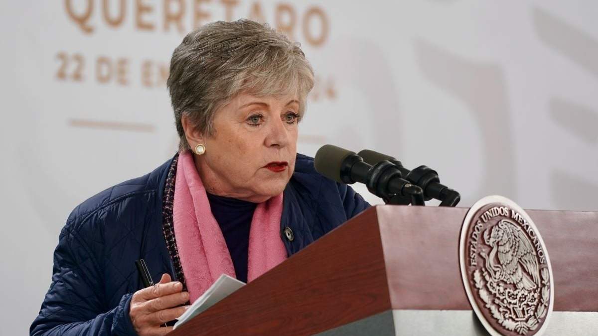 Alicia Bárcena, secretaria de Relaciones Exteriores, en la mañanera del 22 de enero de 2024