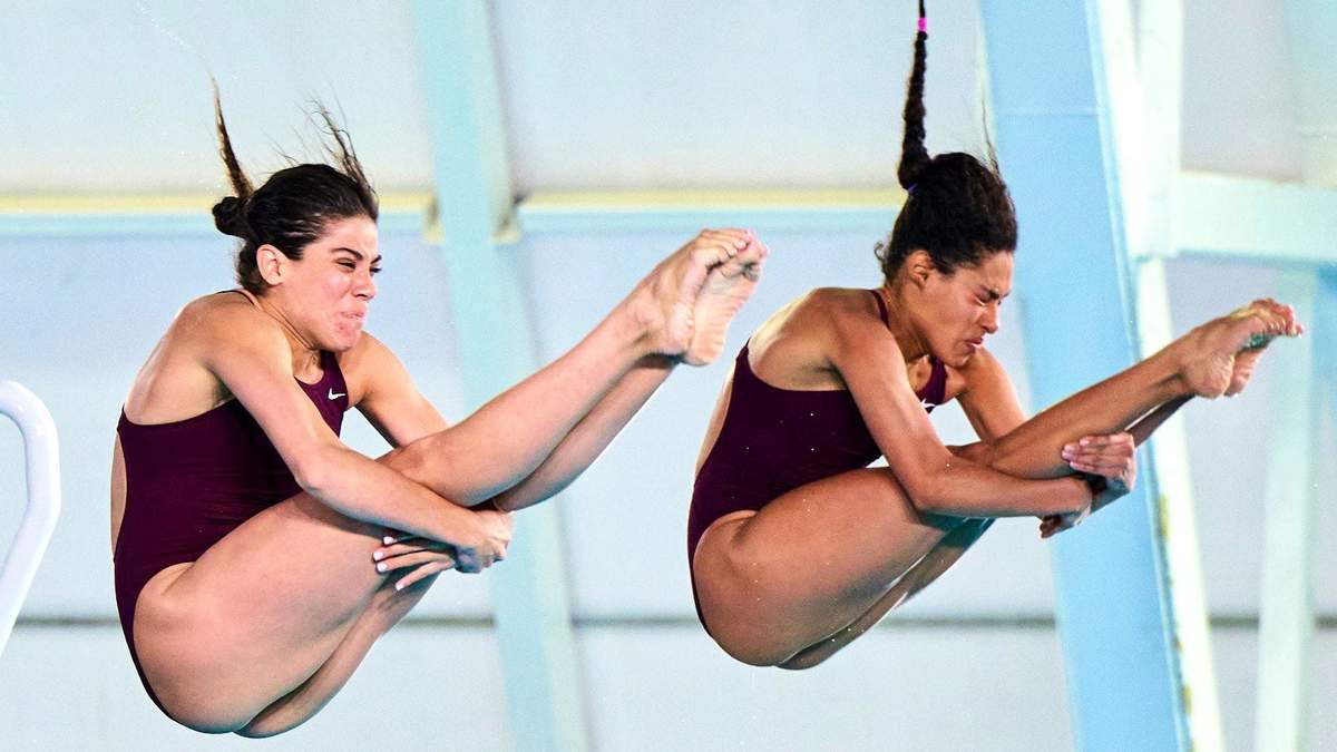 Las clavadistas olímpicas Gabriela Agúndez y Alejandra Orozco