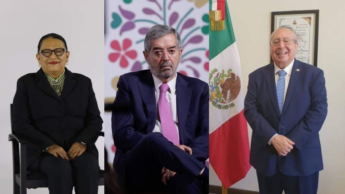 Rosa Icela Rodríguez, la secretaria de Gobernación; Juan Ramón de la Fuente, secretario de Relaciones Exteriores, y Alberto Barranco Chavarria, embajador de México en el Vaticano, los funcionarios mexicanos que podrían asistir al funeral del papa