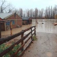 Por la crecida del río Neuquén, varias familias evacuaron sus viviendas en Sauzal Bonito