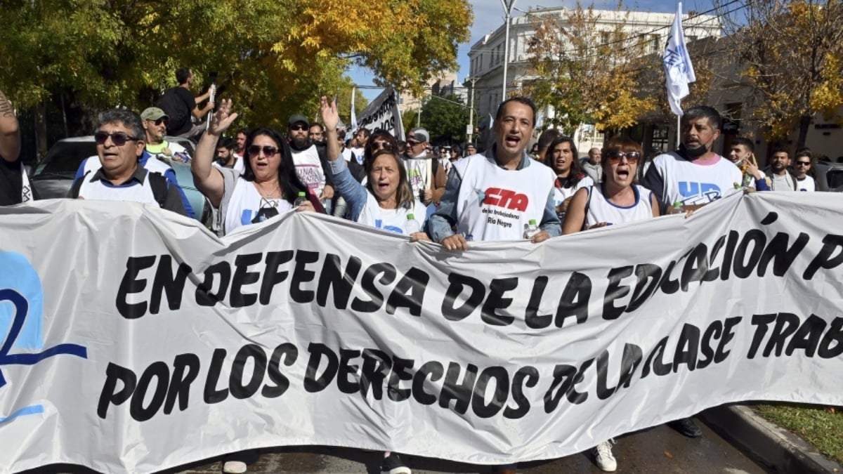 Paro docente en Río Negro. Fuente: (Twitter)